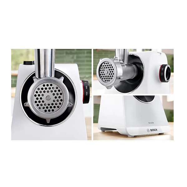 Hachoir à viande 500w blanc Bosch MFWS607W série 6
