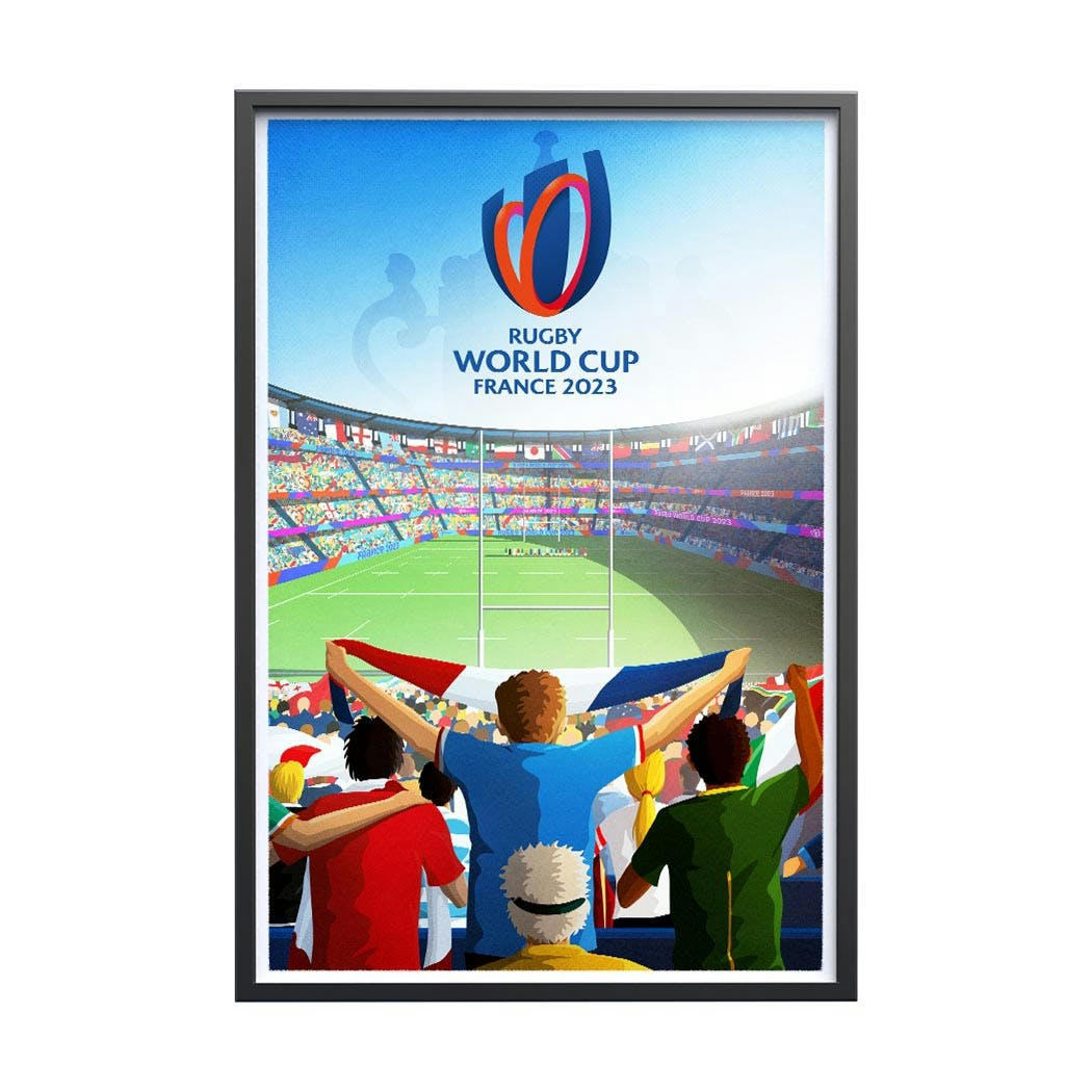 RUGBY - Affiche Coupe du Monde de Rugby 2023 30x40 cm