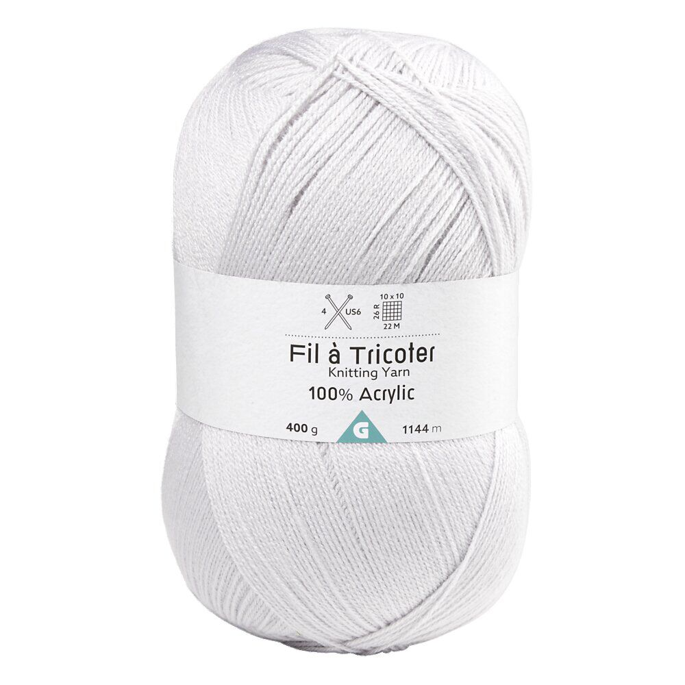 Fil à tricoter acrylique pelote 400gr - 4 modèles