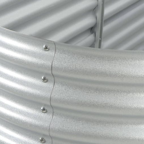 NNEVL Garden Raised Bed 400x80x44 cm Galvanised Steel Silver