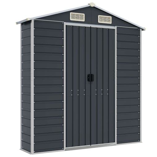 NNEVL Garden Shed Anthracite 191x810x198 cm Galvanised Steel