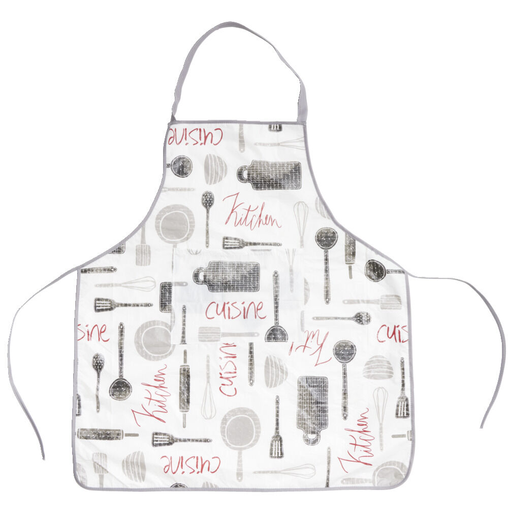 Tablier de cuisine avec inscriptions 72x65cm