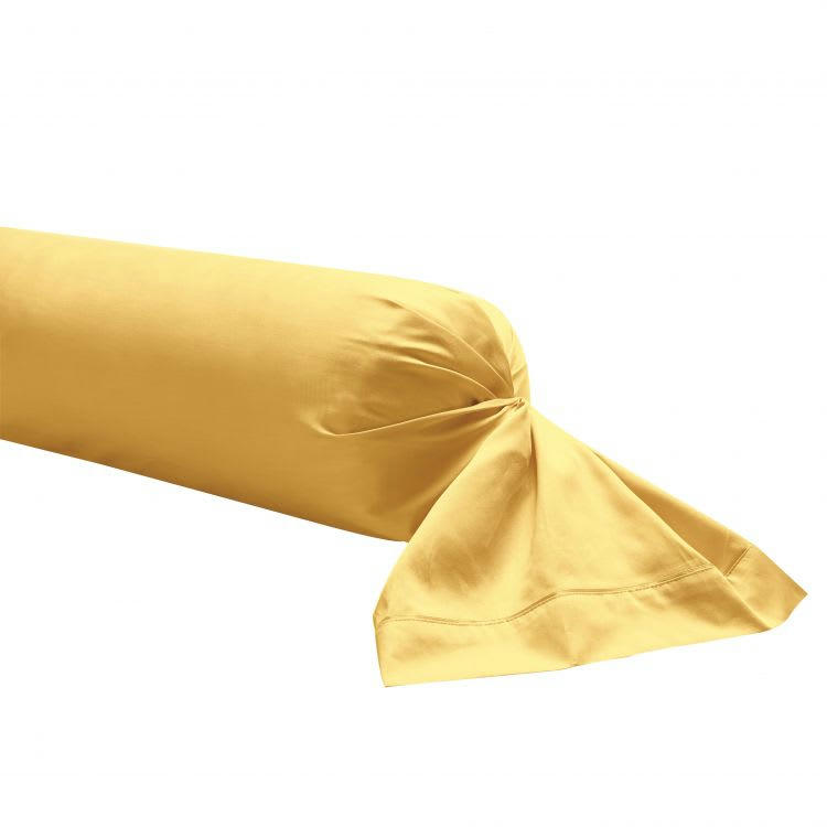 TEOPHILE - Taie de traversin en satin de coton lune 43x230