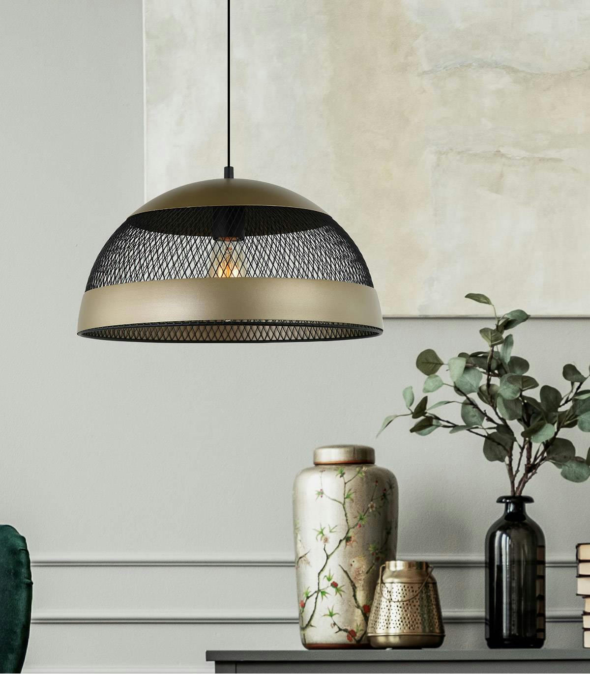 SILVANO - Suspension en métal or  d. 40 cm