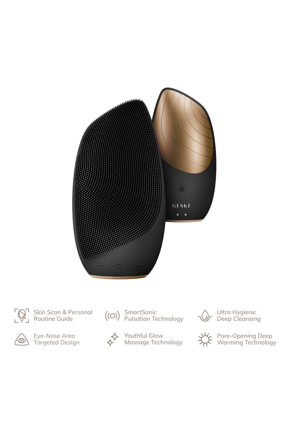 GESKE Sonic Thermo Facial Brush | 6 in 1