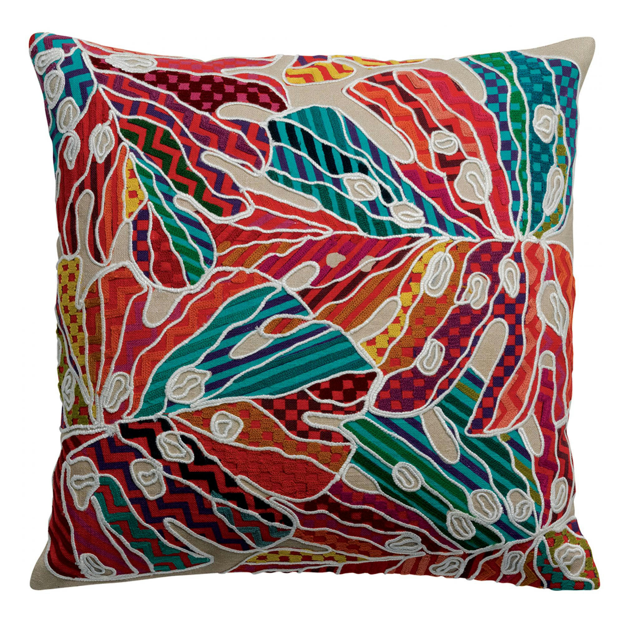 AMY - Coussin  en coton multico 45 x 45