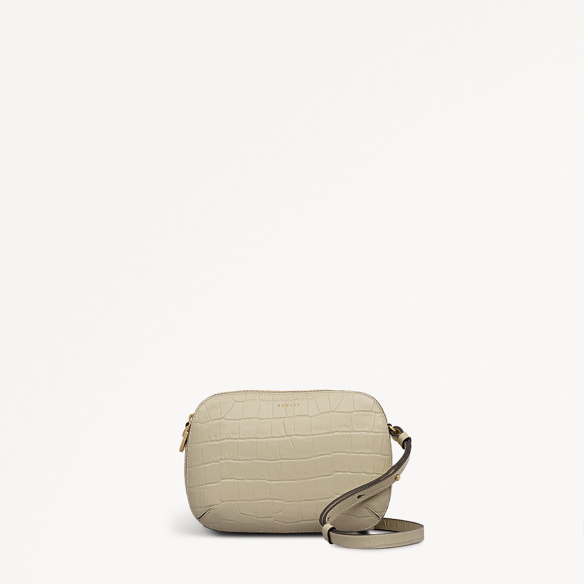 Dukes Place - Faux Croc - Medium Ziptop Cross Body Bag