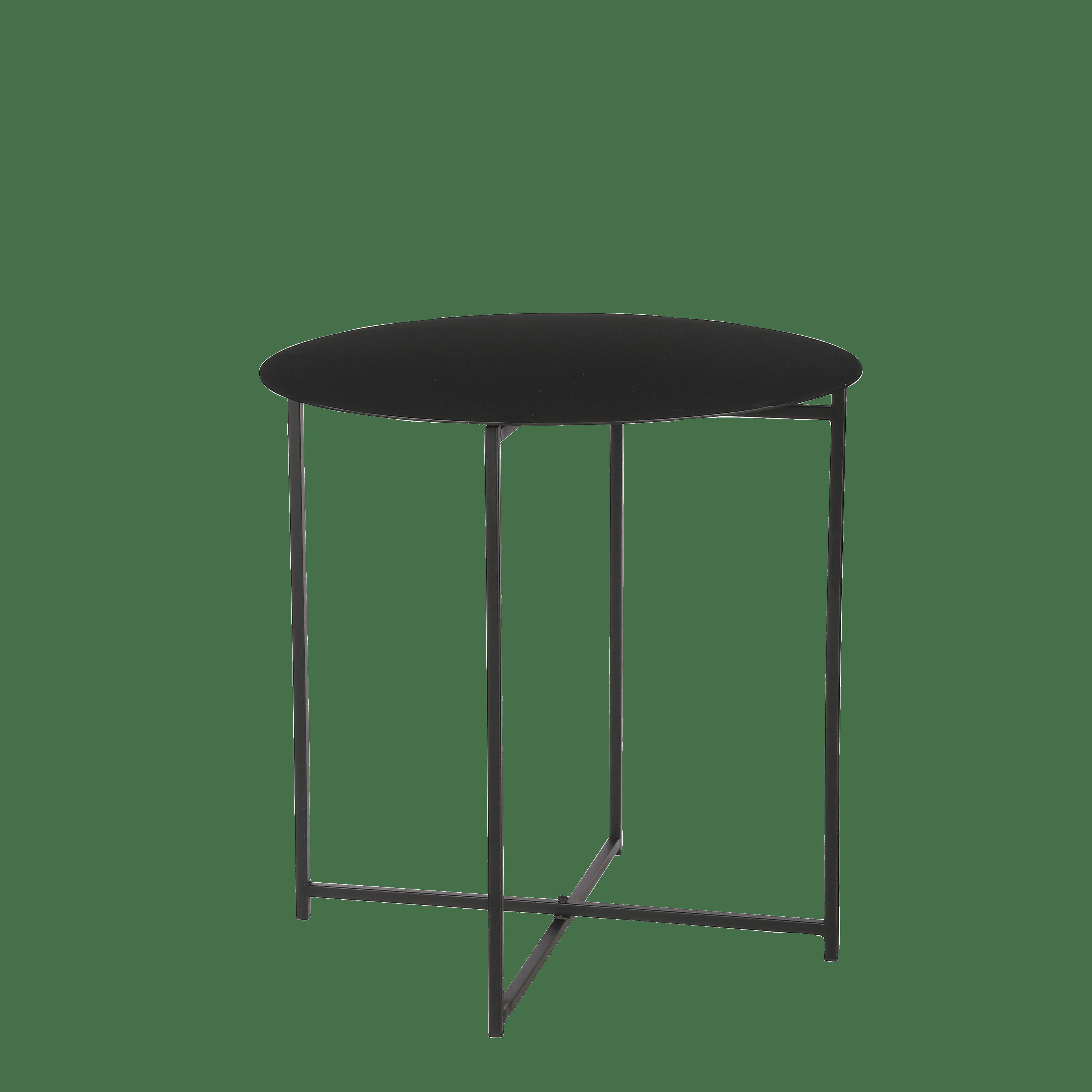 MIKKI - Table d'appoint en métal noir H45