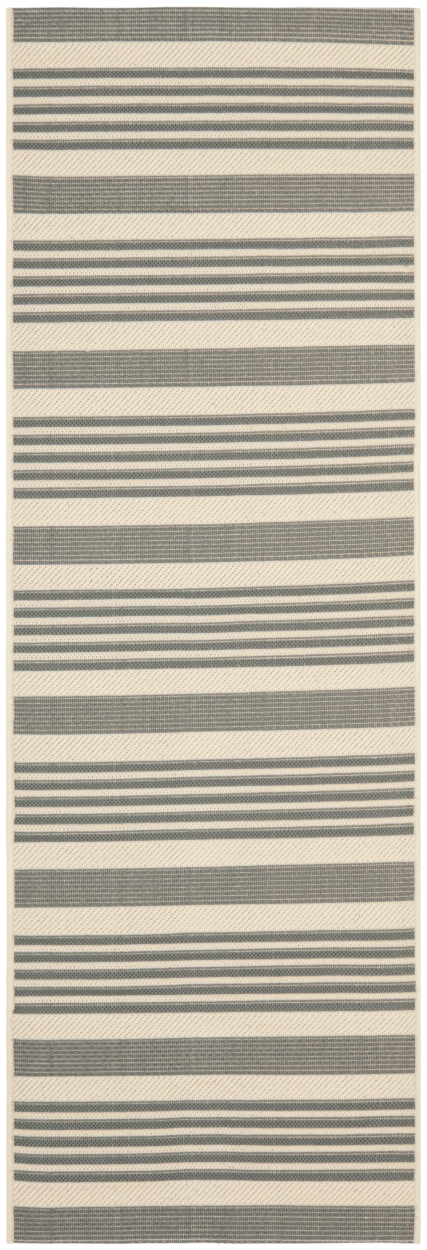 COURTYARD - Tapis interieur & exterieur en gris & beige, 69 x 244 cm