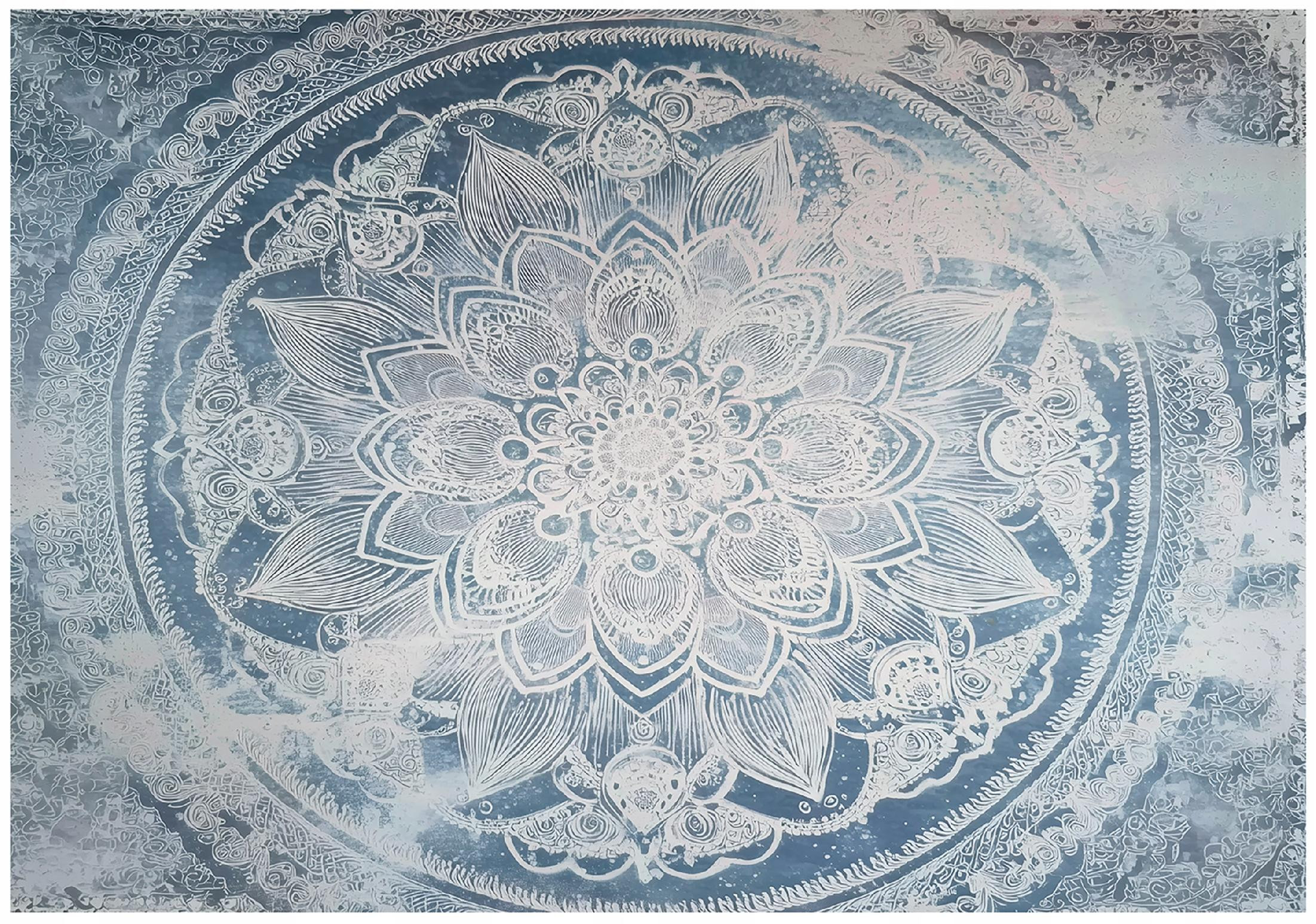 Fototapeta Mandala Niebieski Na Flizelinie Do Sypialni Salonu 250x175