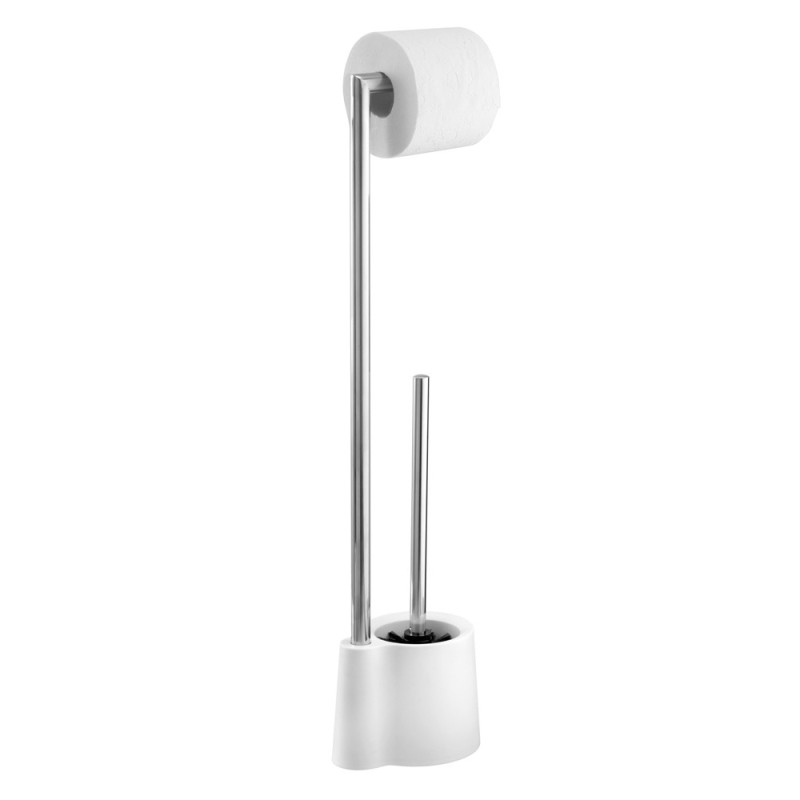 Porte-rouleau et brosse de toilette Avola blanc WENKO