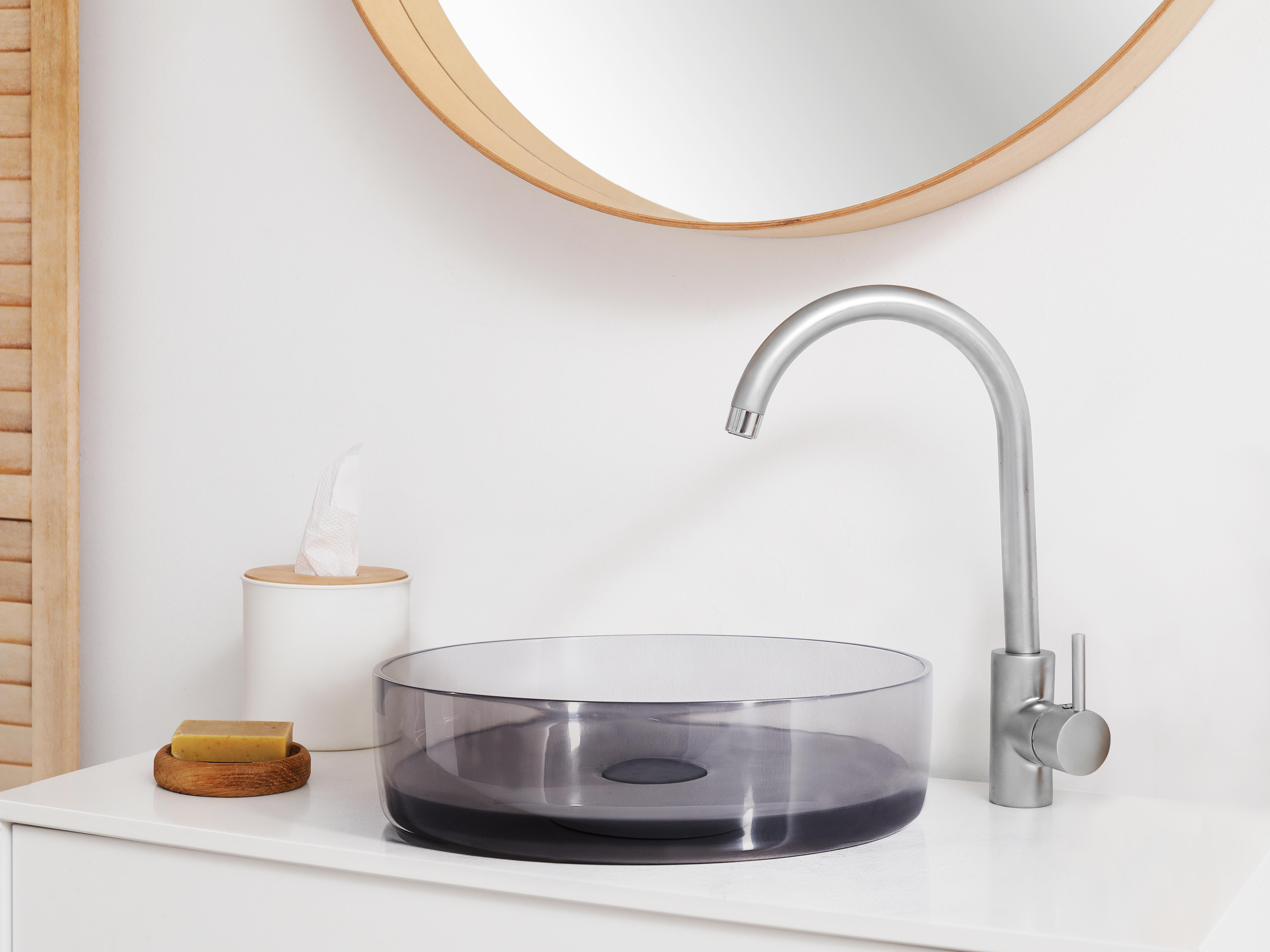 Countertop Basin TOLOSA ? 360 mm Solid Surface Black