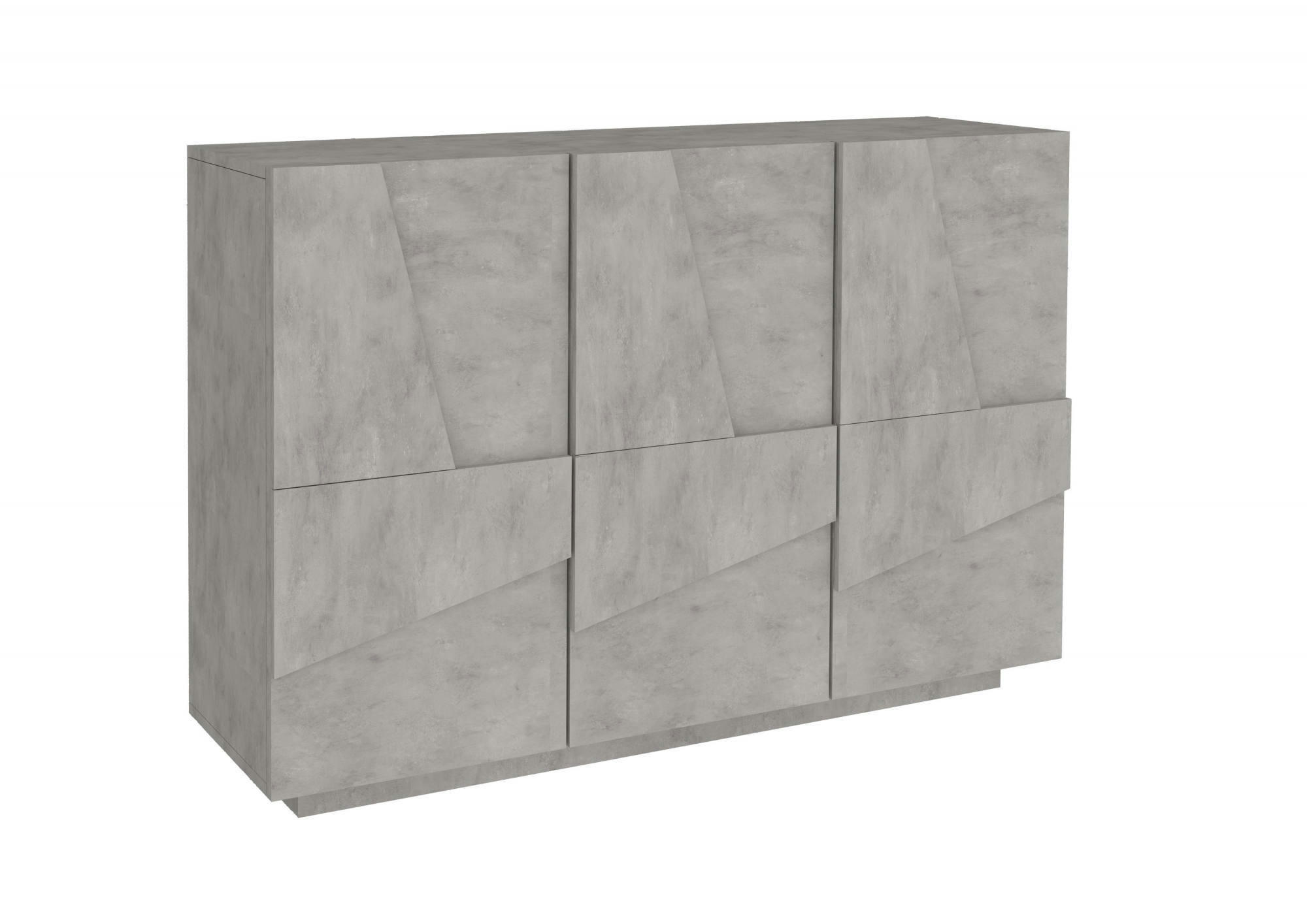 DCIRCAT - Meuble d'entrée effet bois gris ardoise 121x38h86 cm