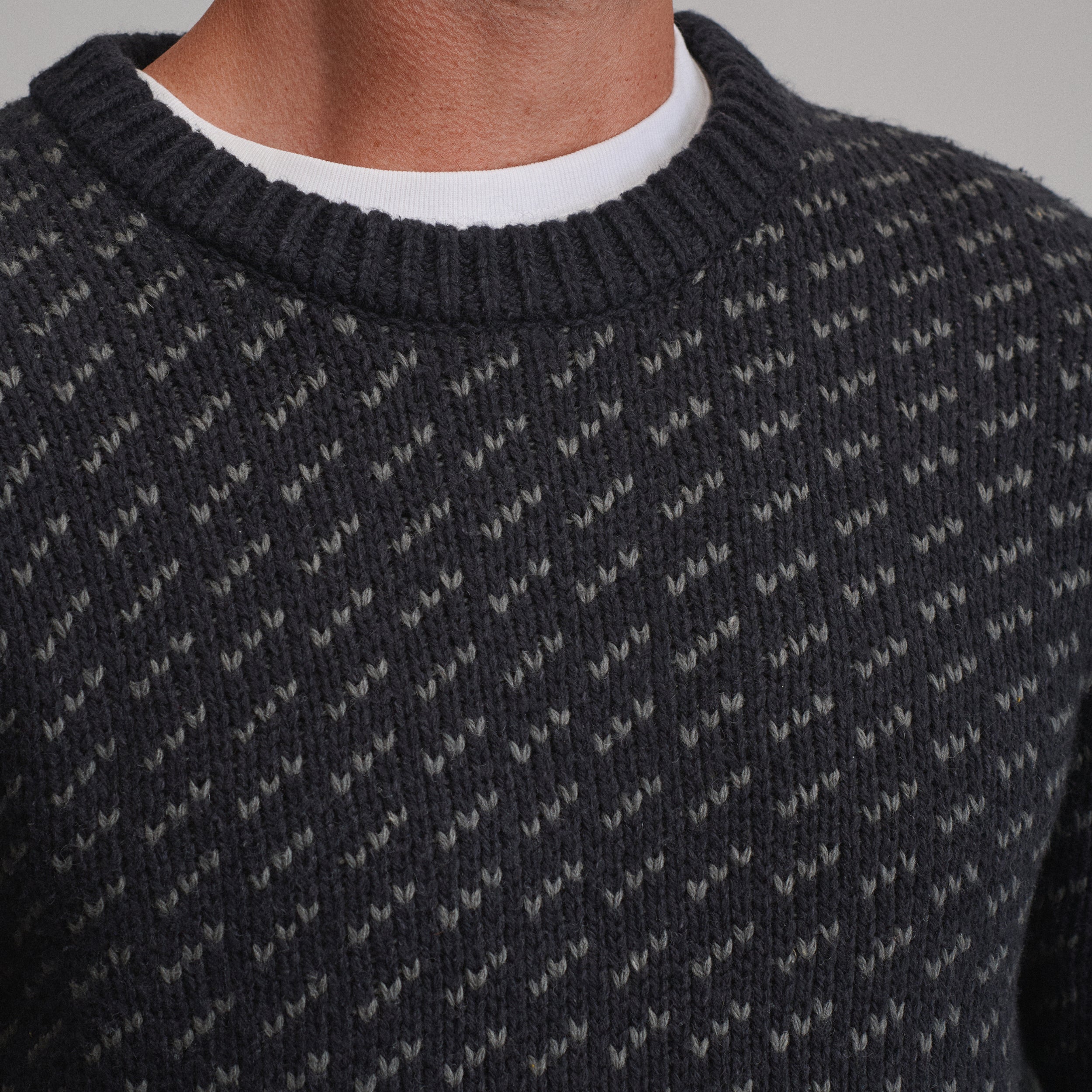 Men's Holiday Festive Birdseye Crew Sweater