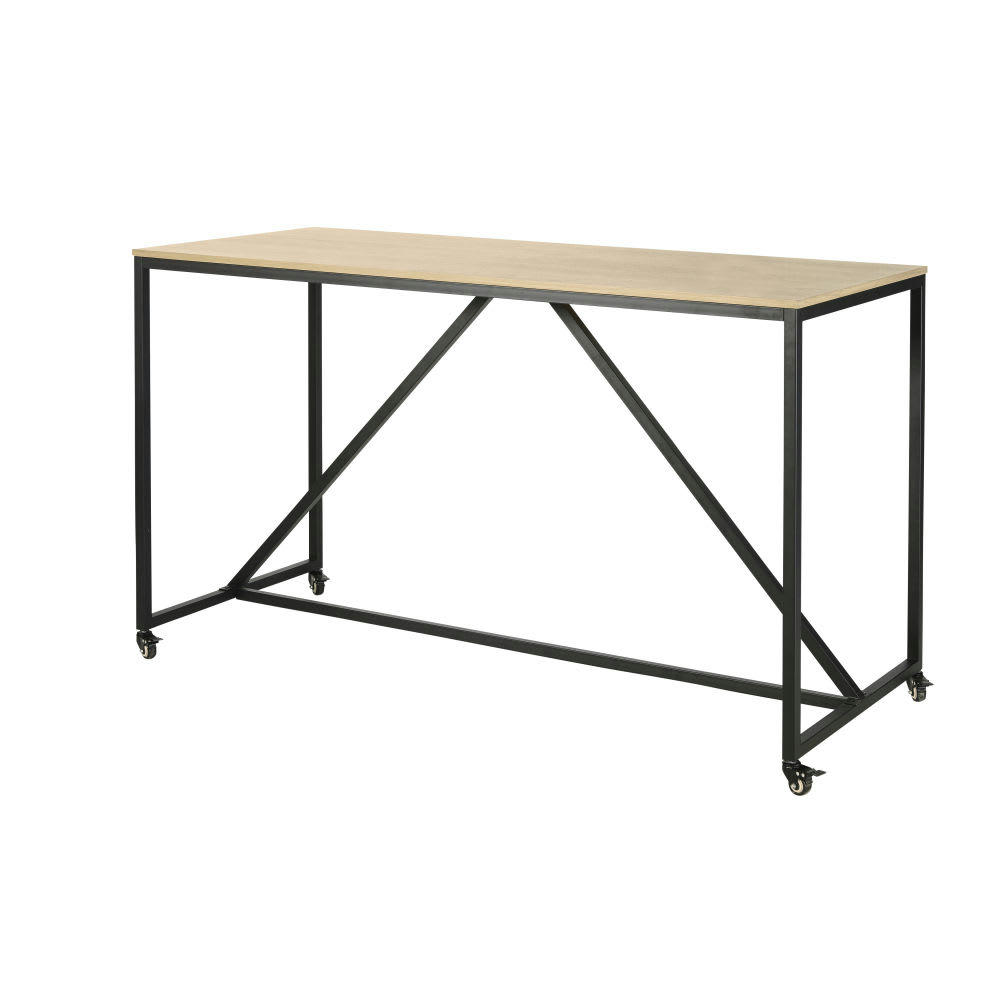 Hudson Business - Table à manger haute professionnelles à roulettes L180