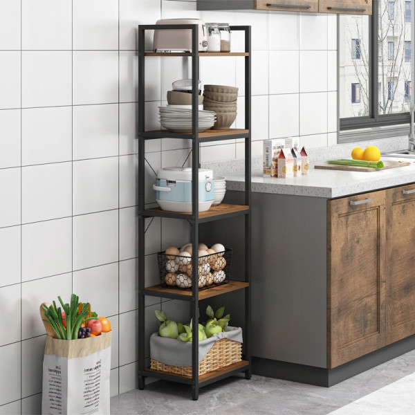 Praktyczny regał na książki loft metalowy 154 cm