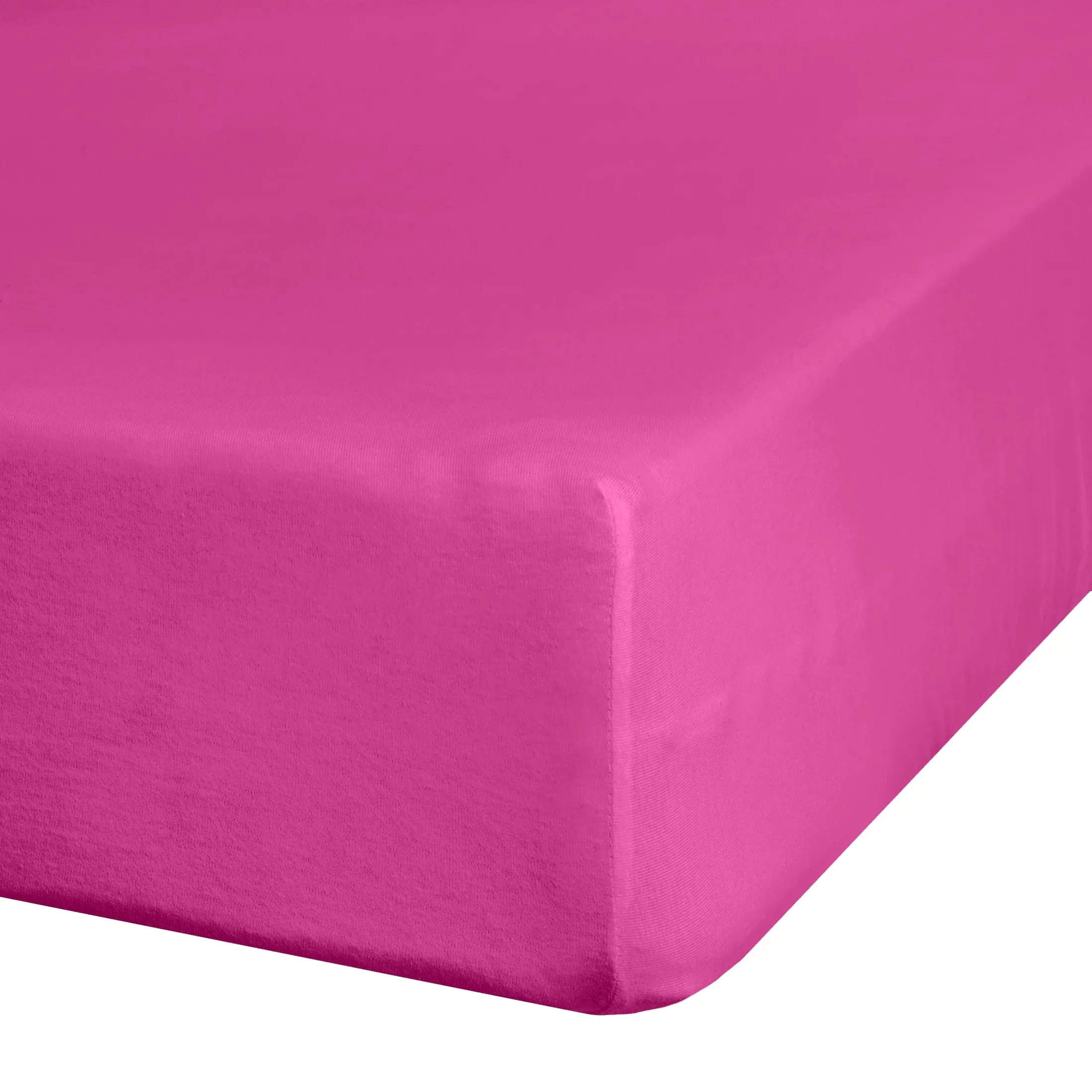 Prześcieradło jersey z gumką 180x200 cm z bawełny kolor amarantowy 140 g/m2 ADELA