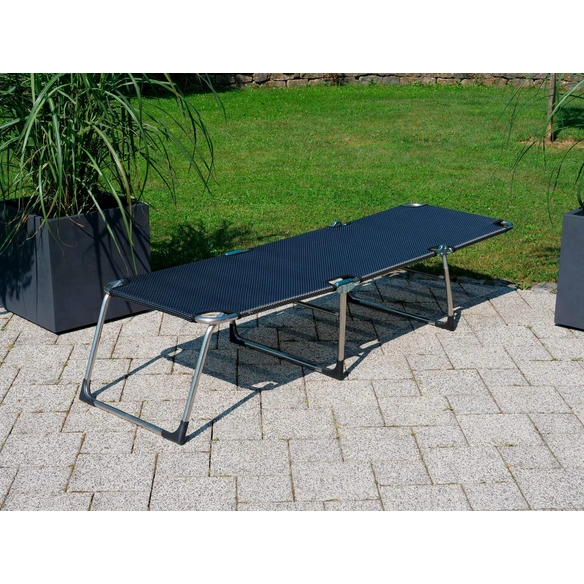 Campingliege, BxH: 38 x 58 cm, silber, klappbar