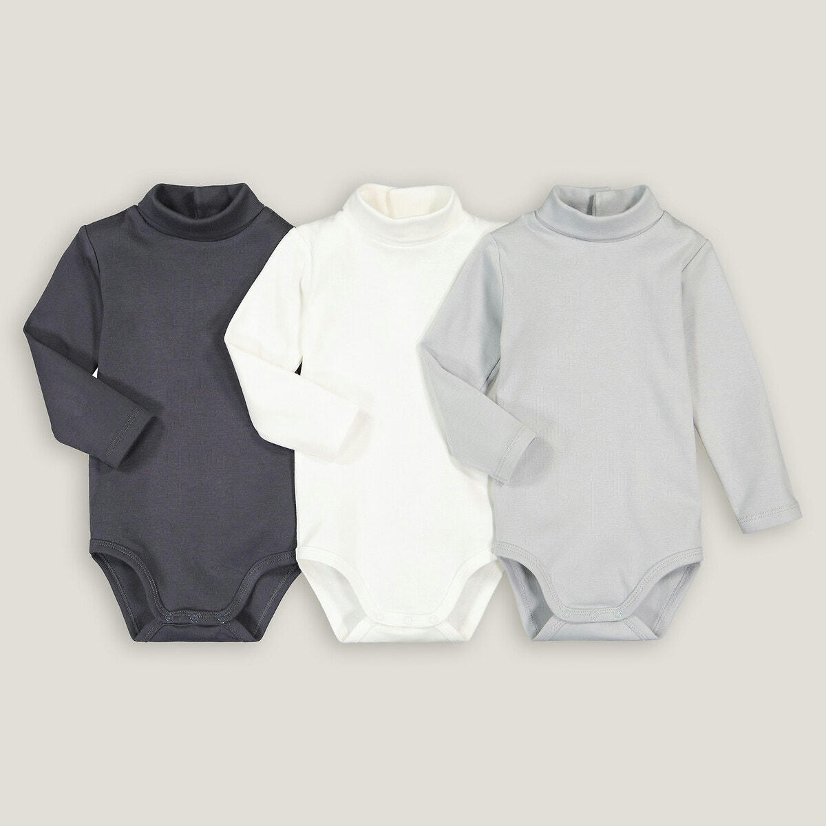Lot de 3 bodies manches longues coton bio