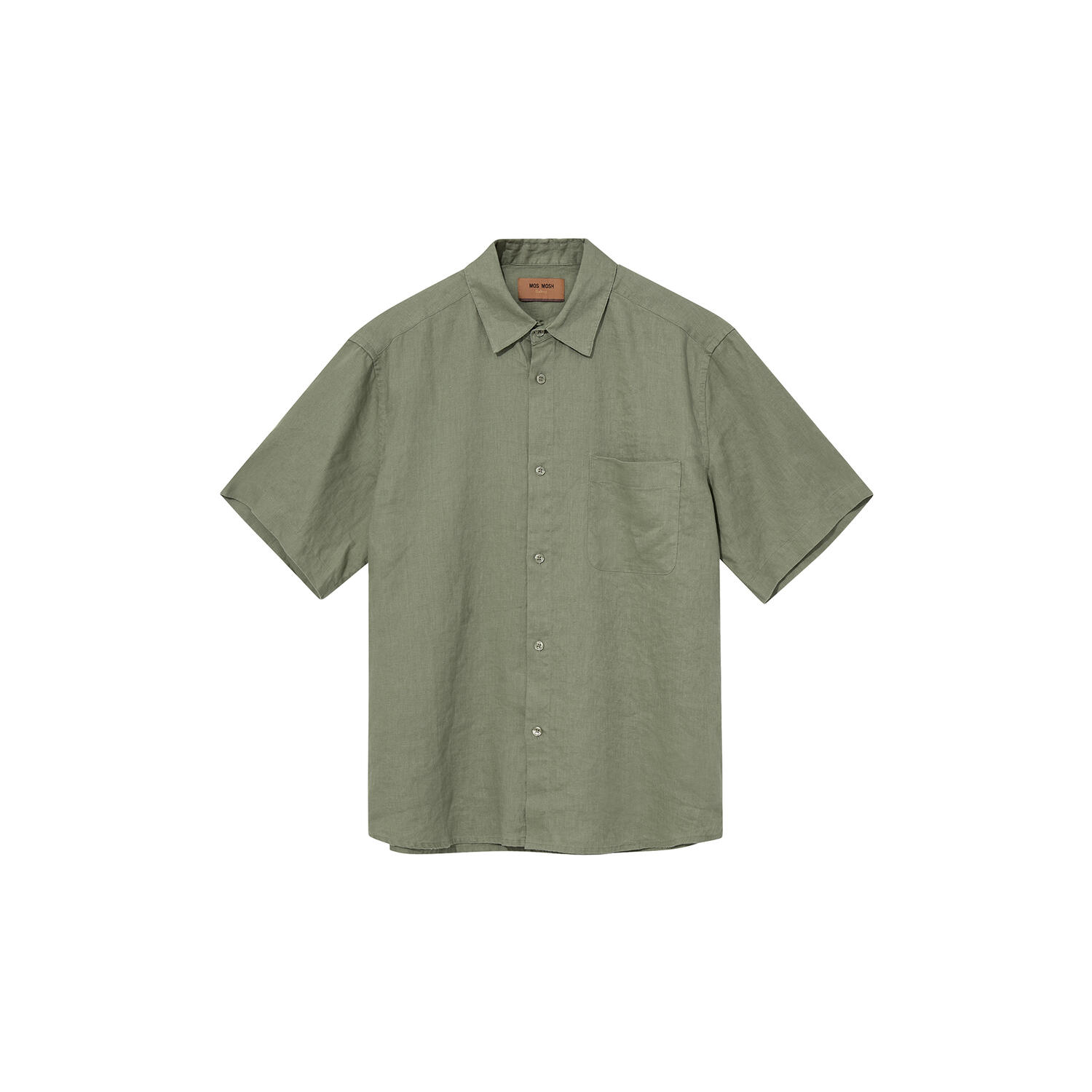 MMGTheo Linen SS Shirt, watercress