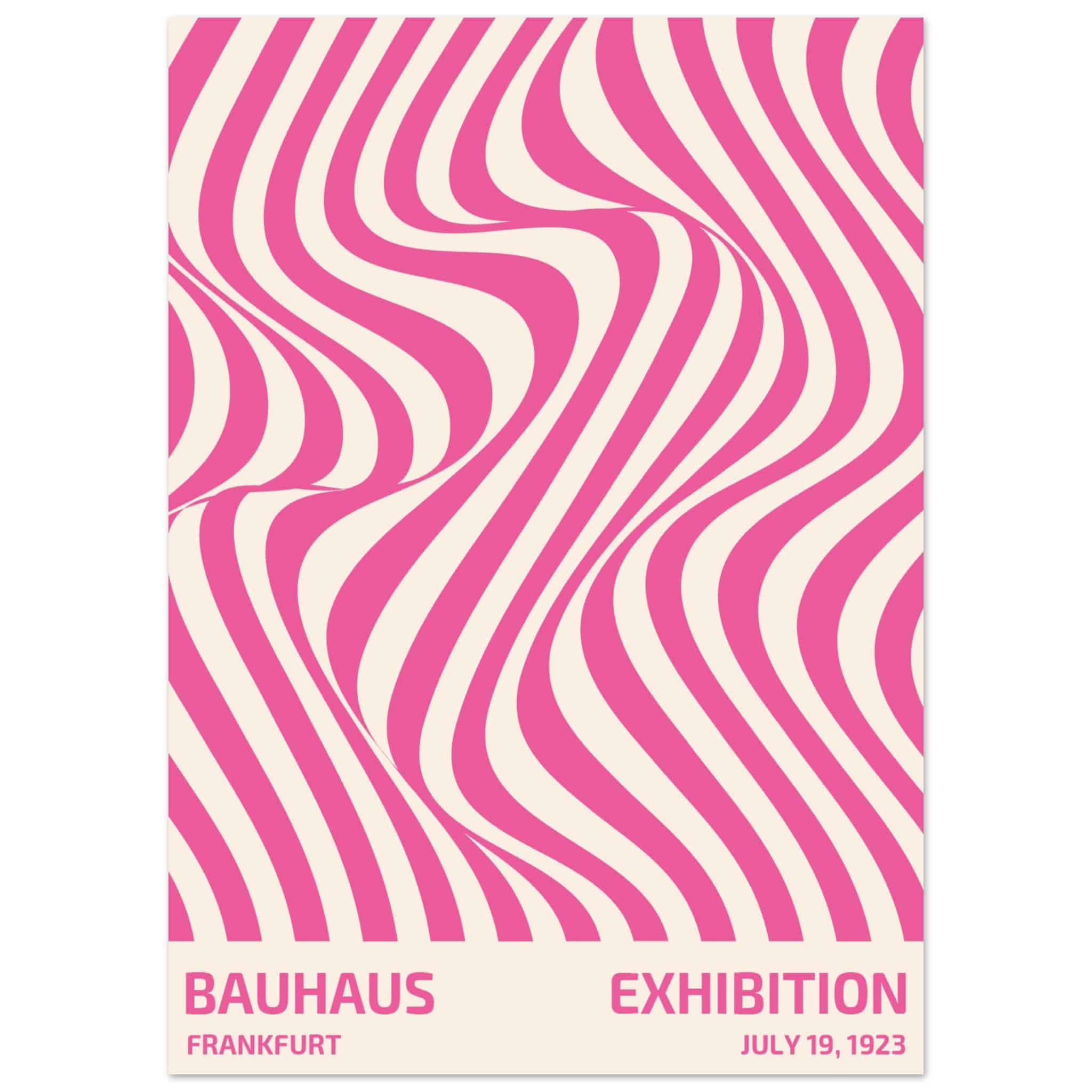 Artfulprints Poster Bauhaus - Exhibition Frankfurt pink  - 50x70 cm - Roze