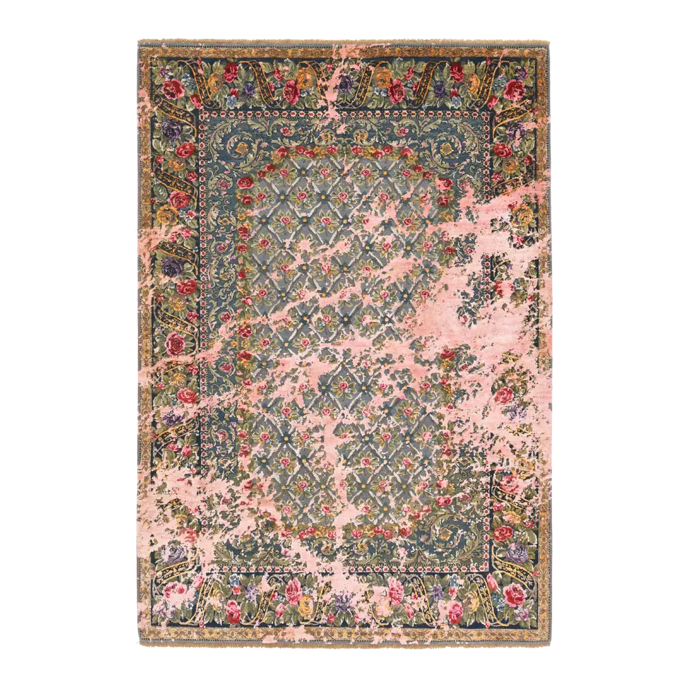 moderner Orientteppich Savonnerie Surprise Indien