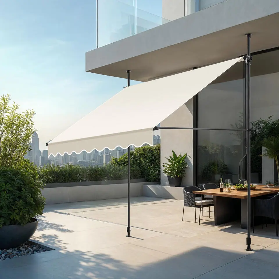 tectake Klemluifel met zwengel, in hoogte verstelbaar, Beige