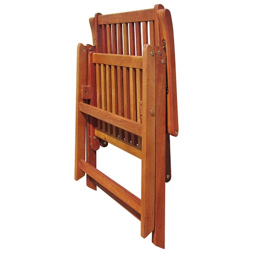 NNEVL Folding Garden Chairs 3 pcs Solid Acacia Wood