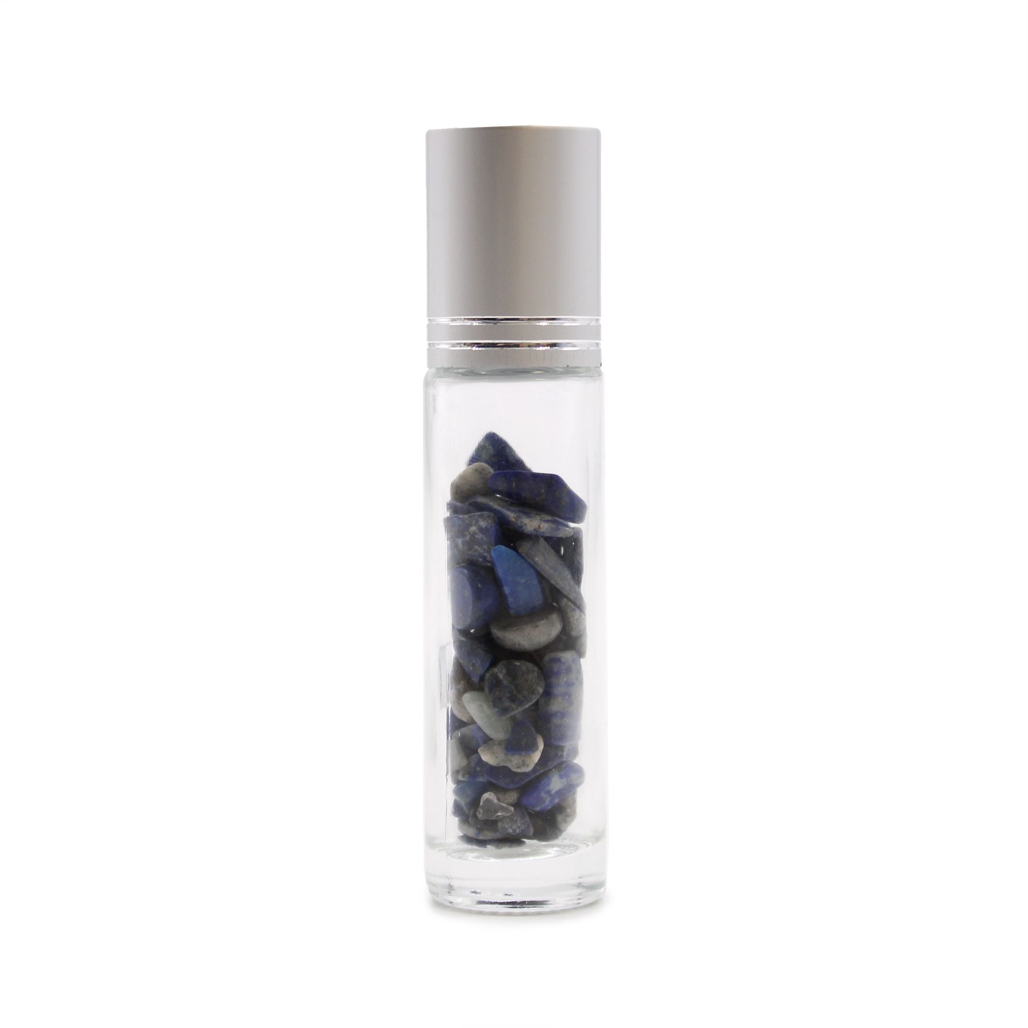 KDMD Gemstone Essential Oil Roller Bottle - Sodalite - Silver Cap