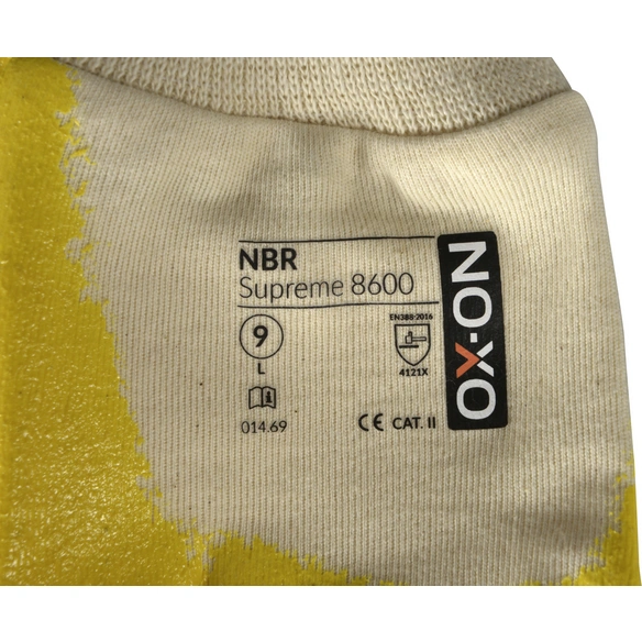 Handschuh »NBR Supreme 8600«, gelb/weiß