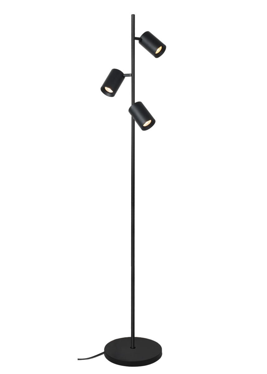 Artdelight vloerlamp Megano - 3 lichts - 25 x 160  cm - zwart