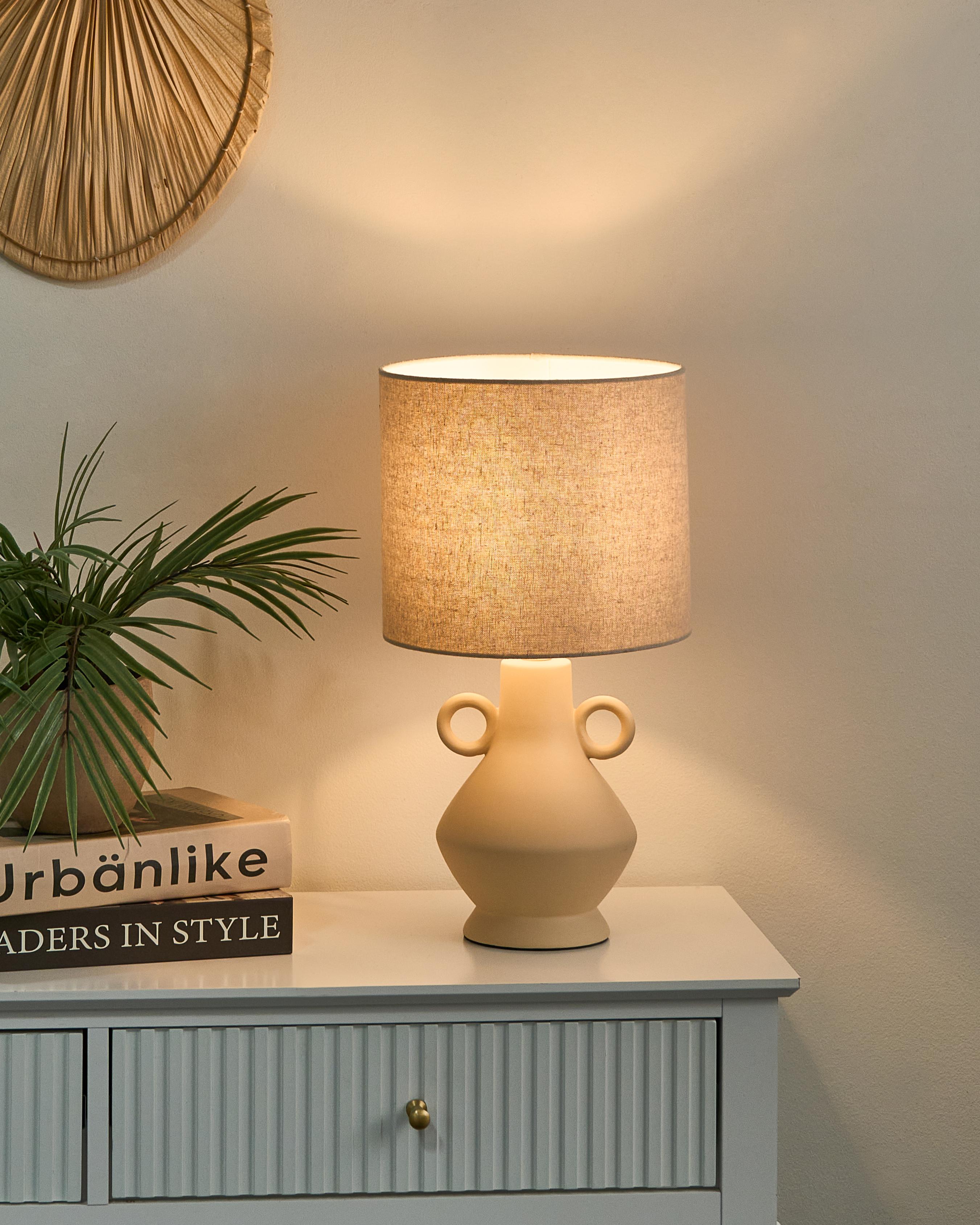 Table Lamp KERULEN Ceramic Beige