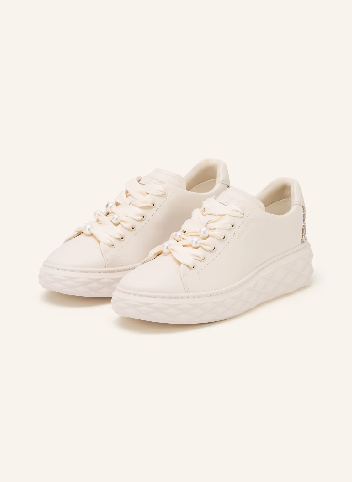 JIMMY CHOO Sneaker mit Schmuckperlen