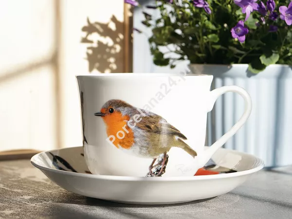 Filiżanka ze spodkiem 0,45 L Brookes Empireware - Birds 33.703-1512