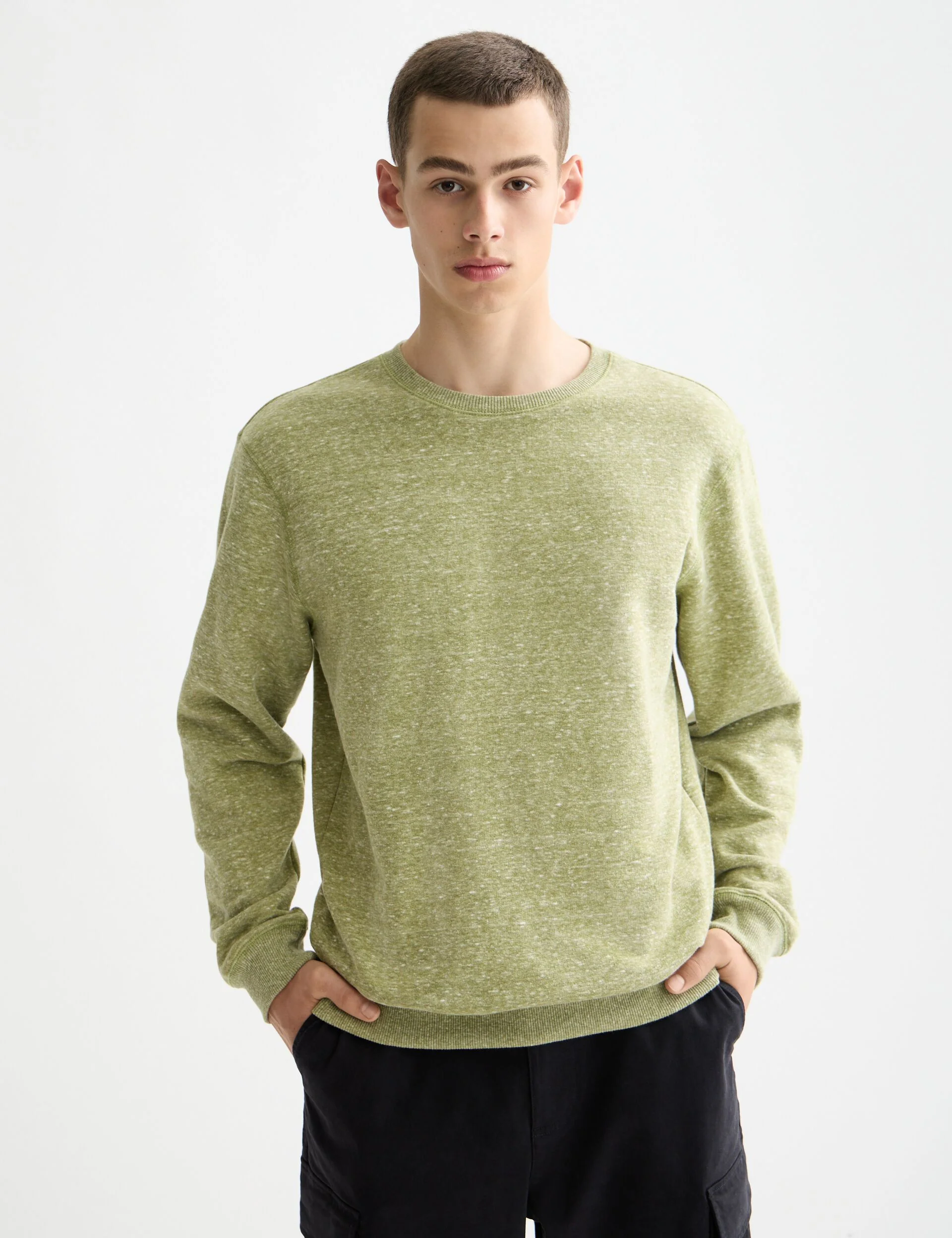 Melange Crew Neck Sweatshirt