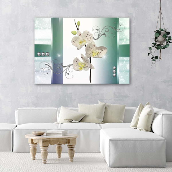 Feeby Obraz na płótnie Biała orchidea kwiat natura 60x40