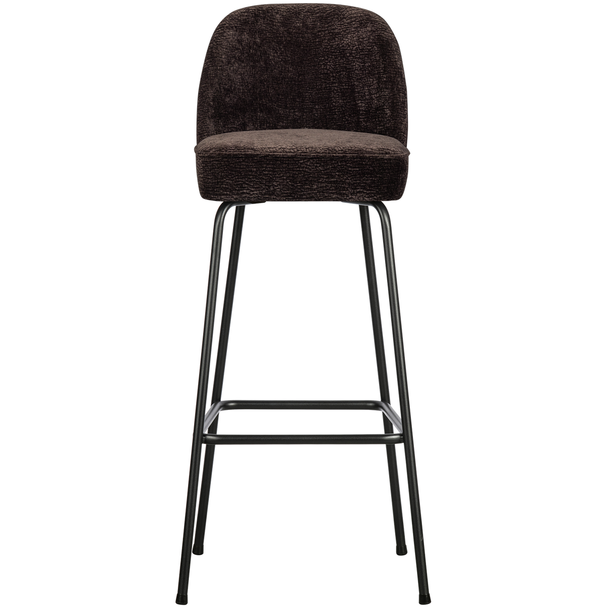 WOOOD Barstoel 80 cm 3D Vogue - Chenille - Donker Bruin -89x50x55