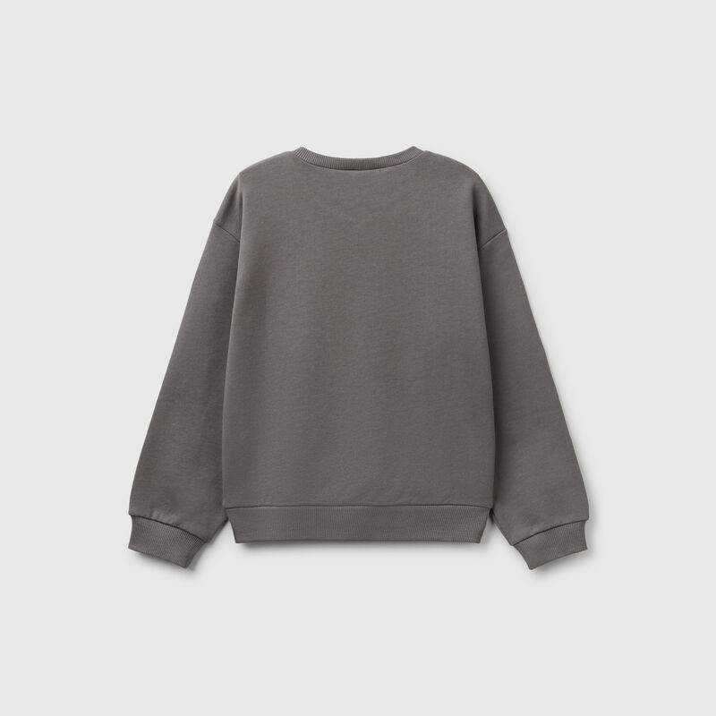 Sweatshirt with glittery print