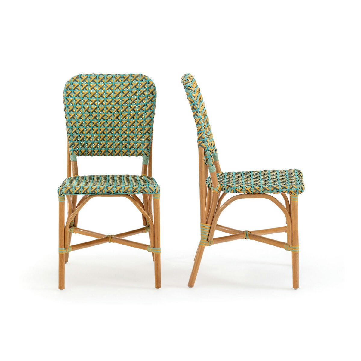 Lot de 2 chaises tressées, Musette