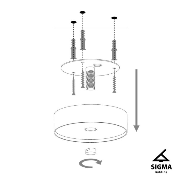 Lampa wisząca czarna Vasco 3xE27x15W wym: 62x93x35 cm Sigma Lighting