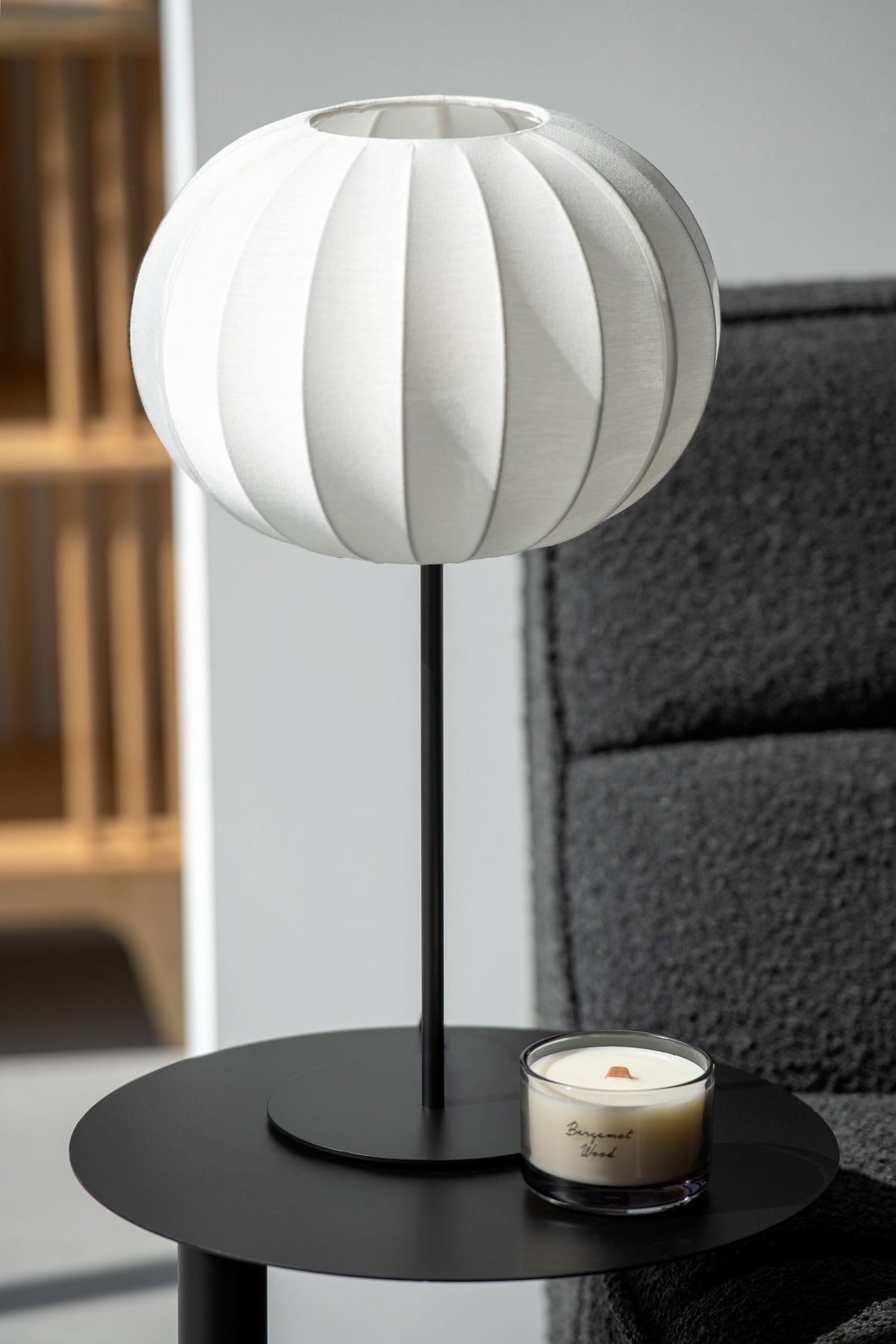 J-Line lamp Lantaarn - metaal/textiel - wit - large