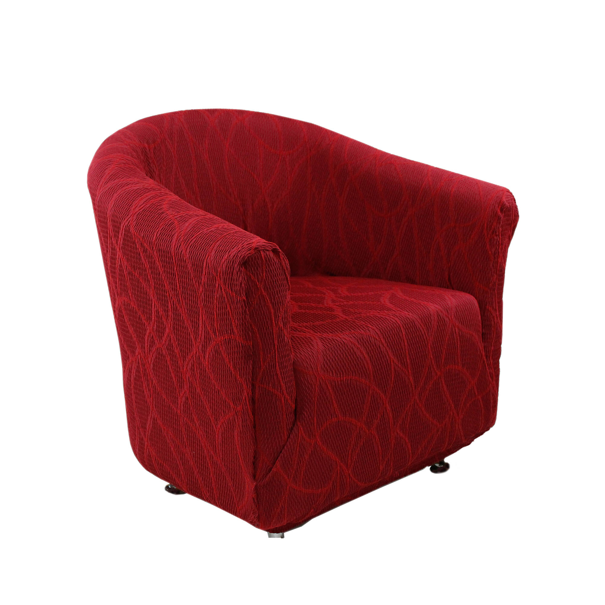 Housse extensible motif jacquard "serpentins" spéciale fauteuil cabriolet