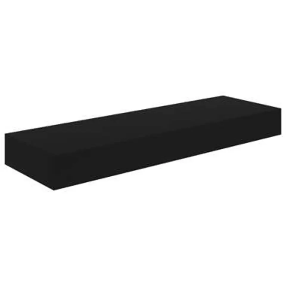 vidaXL - Wandschap - Zwart - MDF - 80 x 25 x 8 cm