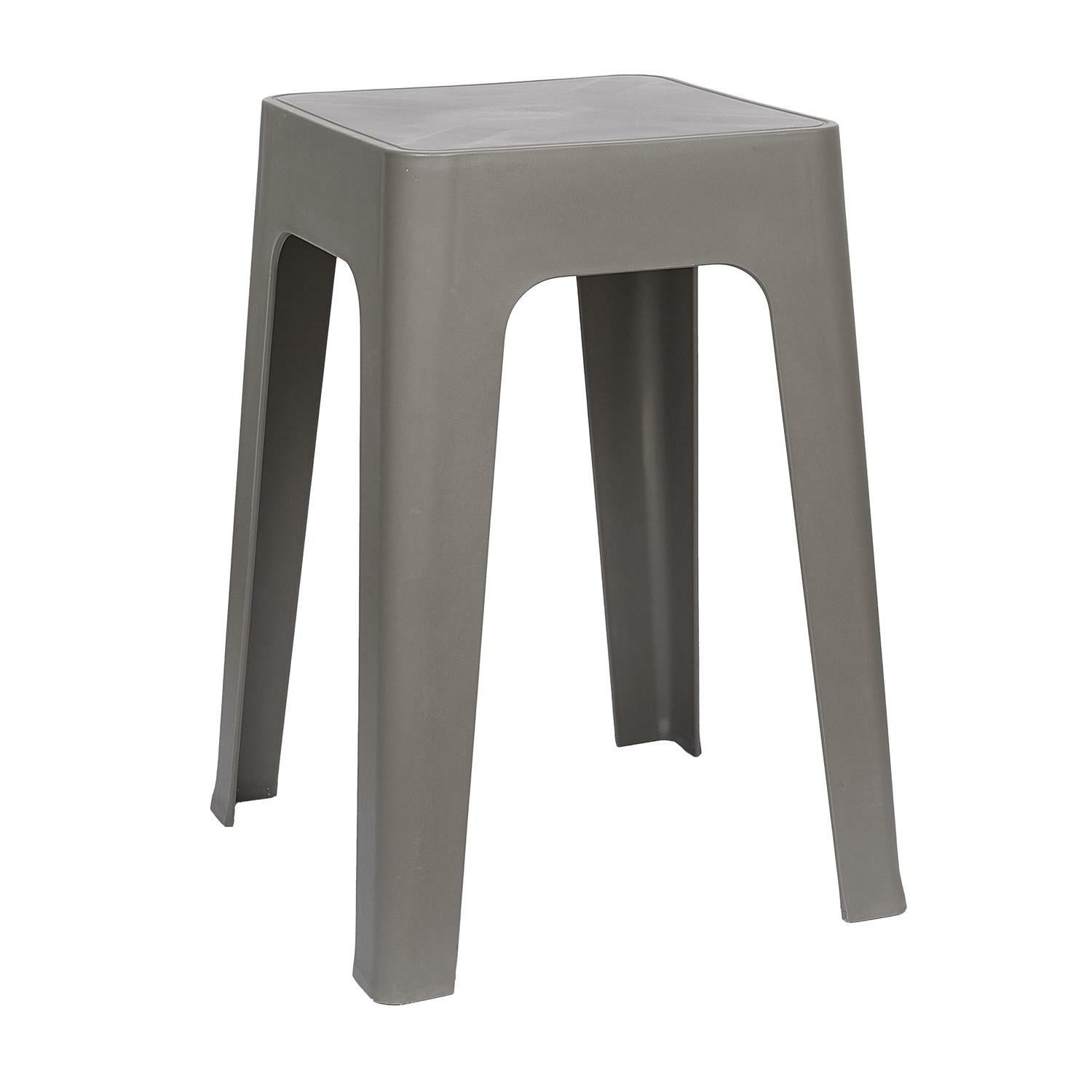 Stołek spectra szary z tworzywa minimalistyczny 47 cm