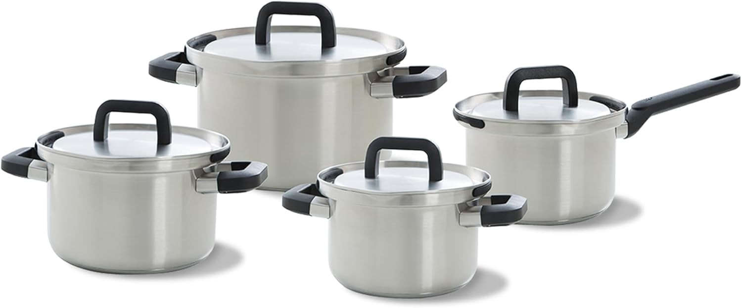 BK Cookware BV 123 Cooking Pot Set 4 Pieces Flow Cool