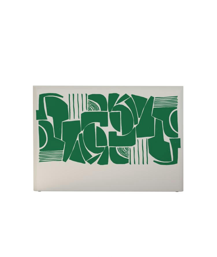 VERTIGO - Tête de lit avec housse Vert 160 cm