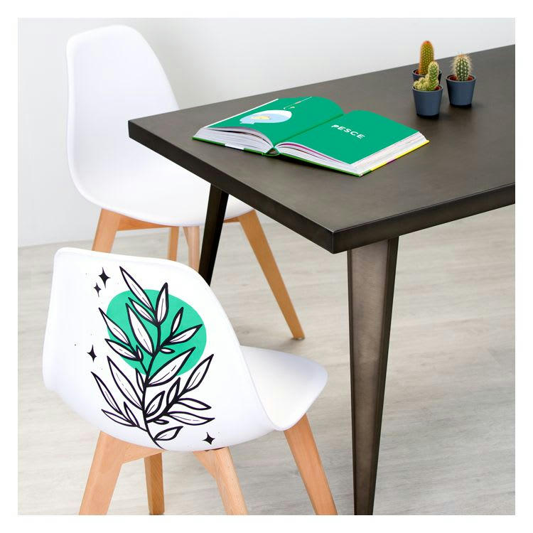 OSMOSIS BY DERZEK - Chaise scandinave modèle unique d'artiste