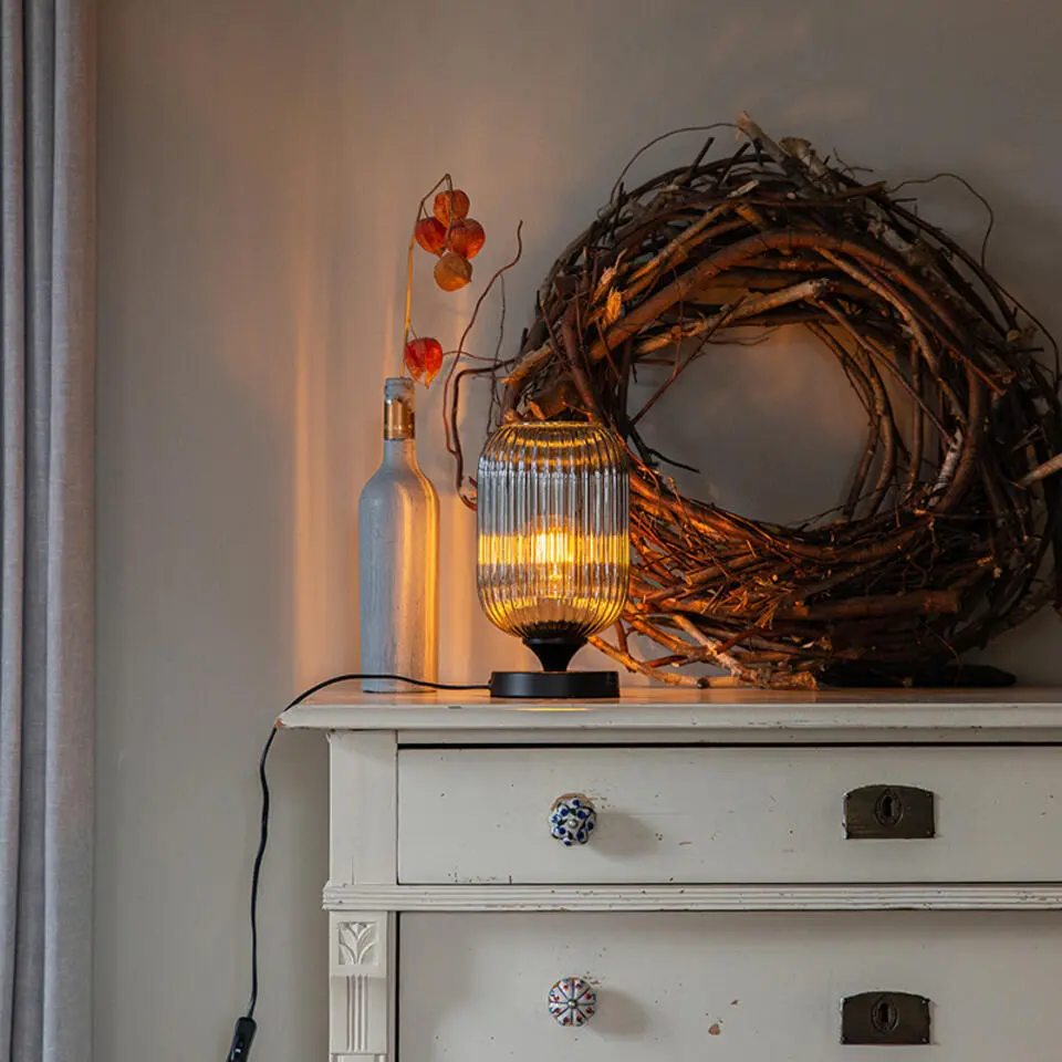 Qazqa up? en downlight lamp banci zwart e27