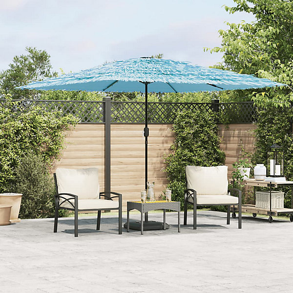 Parasol de jardin avec mât en acier bleu 290x290x238 cm vidaXL
