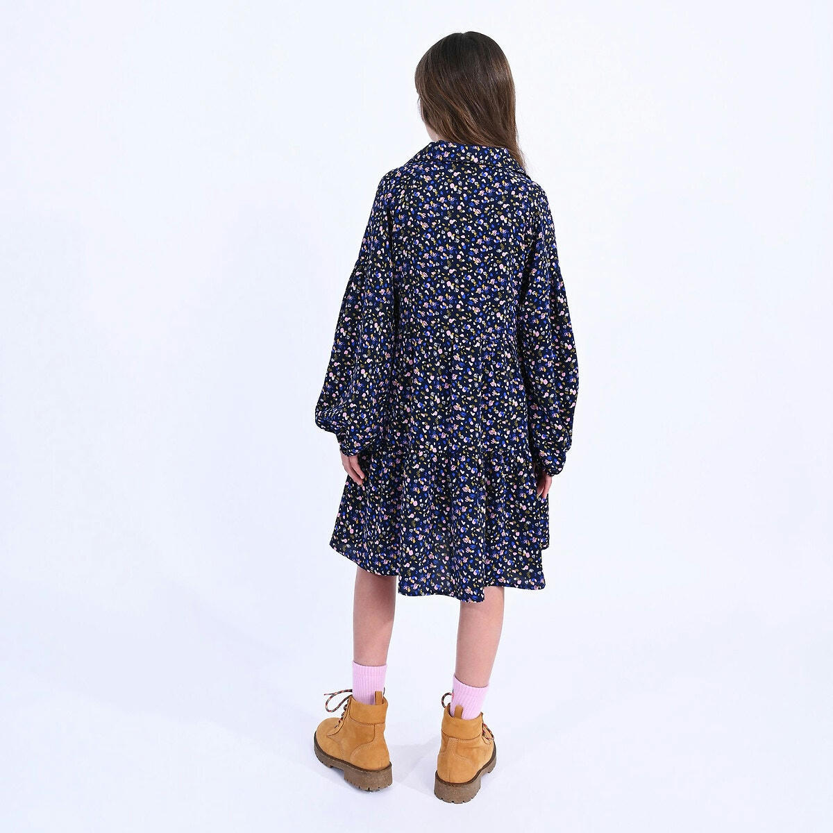 Robe manches longues imprimée